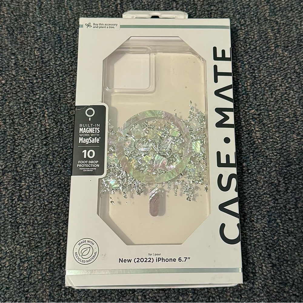 Case-Mate 6.7" Case with MagSafe For iPhone 14 Pro- Iridescent Touch Of Pearl